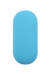 New eraser isolated on white, top view. School stationery