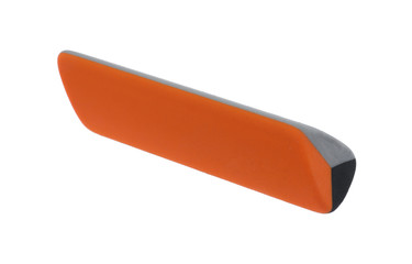 New eraser isolated on white. School stationery