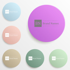place for a brand badge color set. Simple glyph, flat vector of web icons for ui and ux, website or mobile application