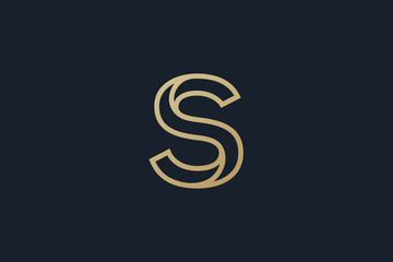 letter S logo design . abstract modern letter S logo concept