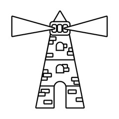 lighthouse marine line style icon