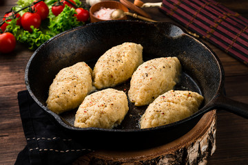 patties for frying in a frying pan