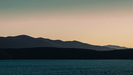 Mountains from the sea