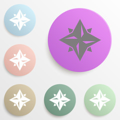 Eight point star badge color set. Simple glyph, flat vector of web icons for ui and ux, website or mobile application