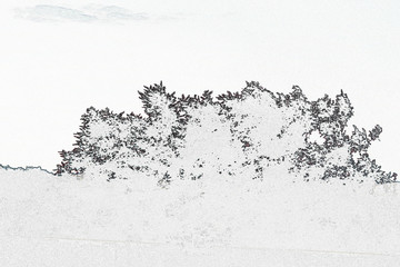 disegno profilo di panorama in colori tenui