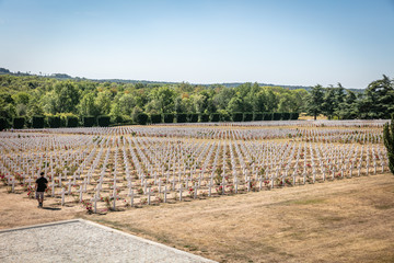 Fototapeta na wymiar Verdun cemetery with the soldiers killed in action