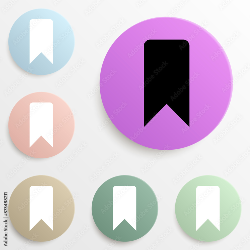 Poster tab badge color set. simple glyph, flat vector of web icons for ui and ux, website or mobile applica