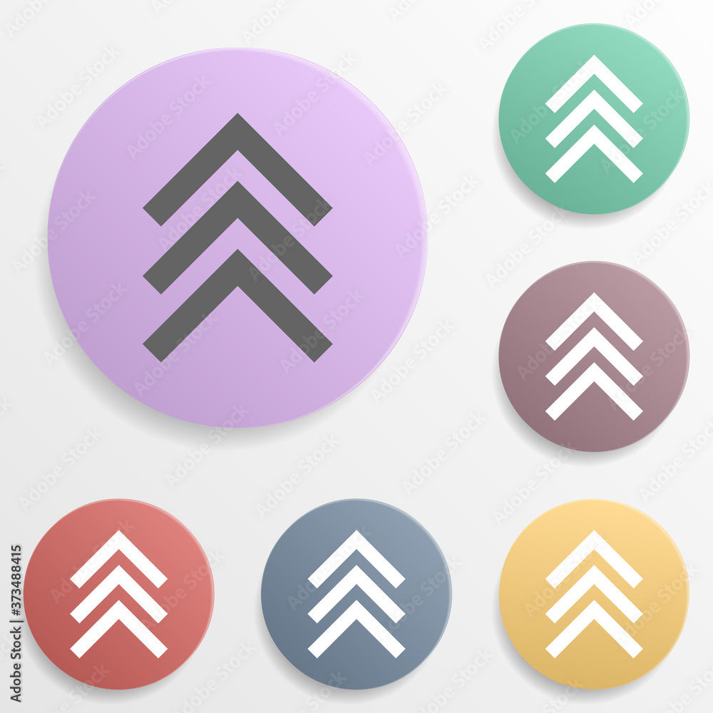 Poster arrow badge color set icon. simple glyph, flat vector of arrows icons for ui and ux, website or mobi