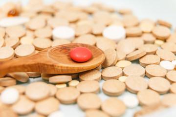Fototapeta na wymiar colorful Medicine pills