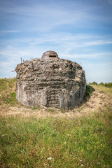 Fort turret from the great war partly destroyed