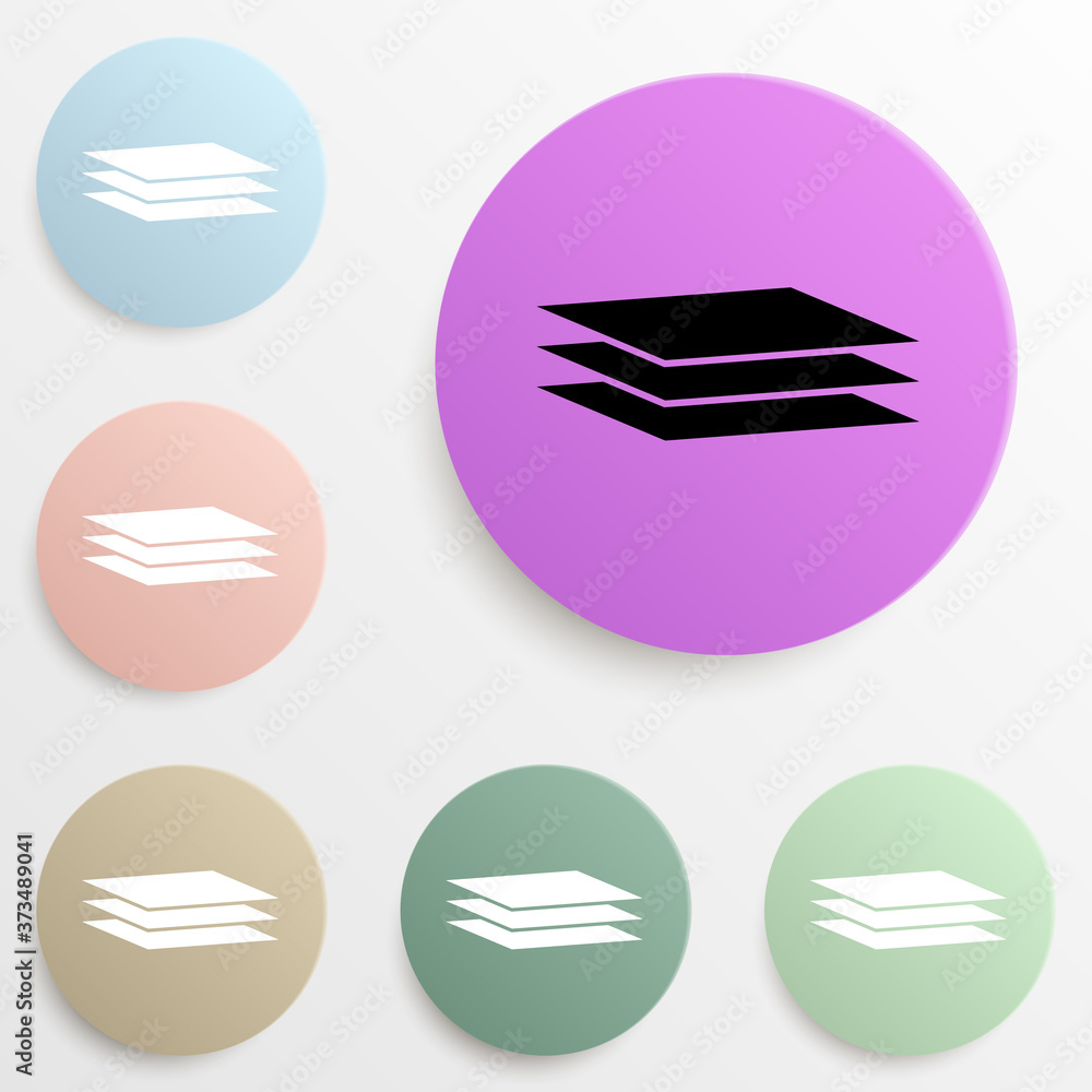Poster level sheets badge color set. simple glyph, flat vector of web icons for ui and ux, website or mobil
