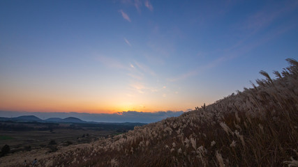 sunset in the mountains