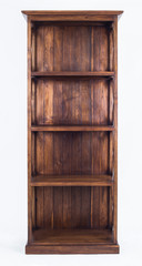 Teak wood cupboard vintage style isolated