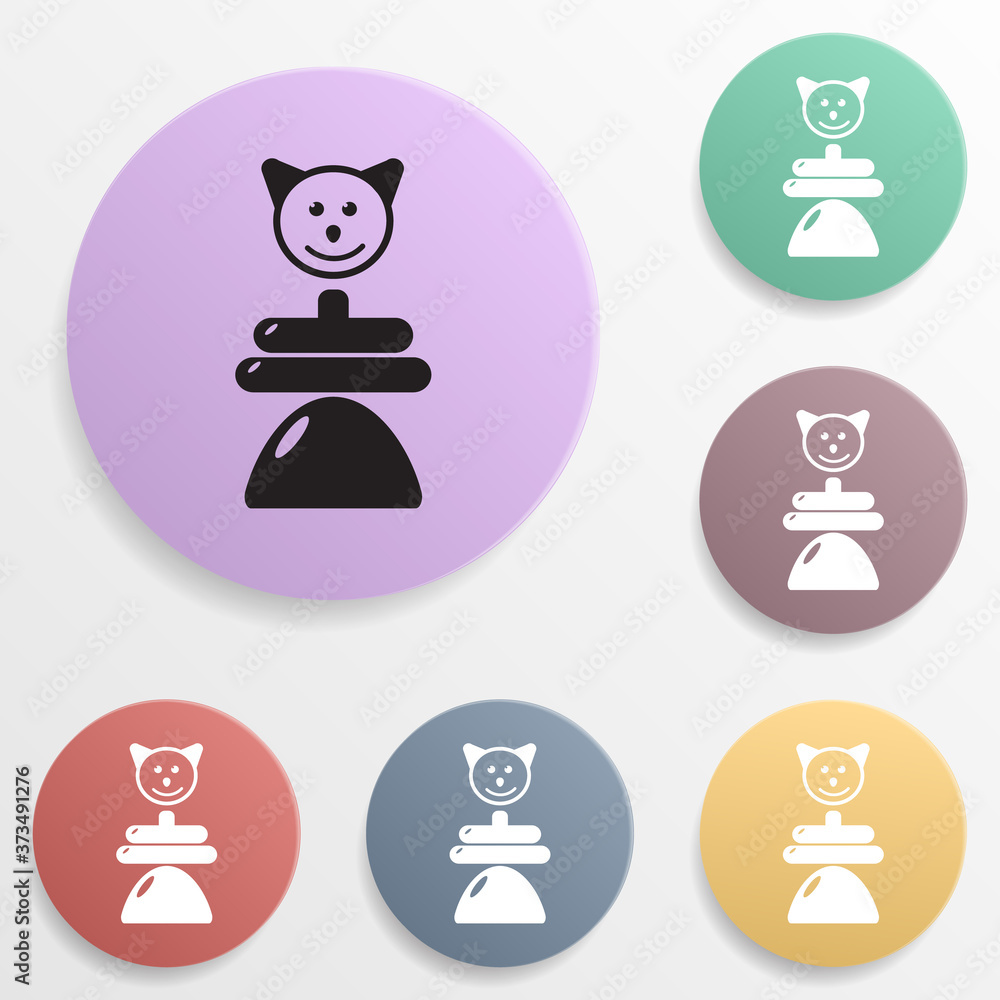 Poster whirligig toy icon. toy element badge color set icon. simple glyph, flat vector of toys icons for ui