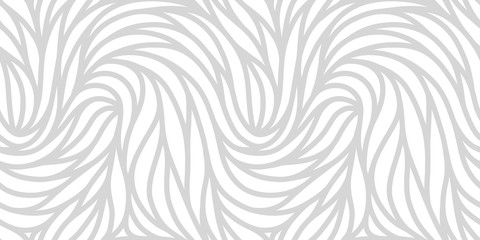 Elegant seamless floral pattern. Wavy vector abstract background. Stylish modern monochrome striped texture.