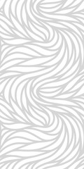 Elegant seamless floral pattern. Wavy vector abstract background. Stylish modern monochrome striped texture.