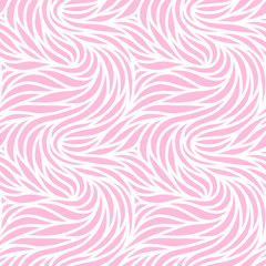 Elegant seamless floral pattern. Wavy vector abstract background. Stylish modern monochrome striped texture.