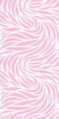Elegant seamless floral pattern. Wavy vector abstract background. Stylish modern monochrome striped texture.