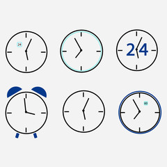 clock icon vector illustration