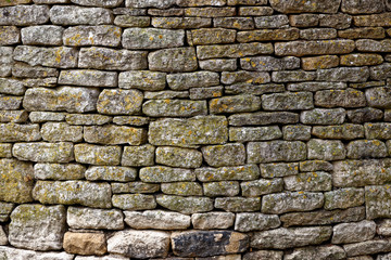 Drystone wall at Burford in the Cotswolds