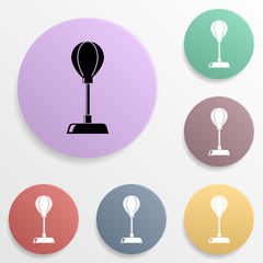 Punching bag badge color set icon. Simple glyph, flat vector of sport icons for ui and ux, website or mobile application