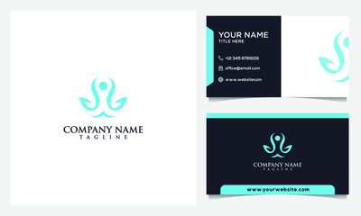 welness ,spa and yoga logo with business card designs