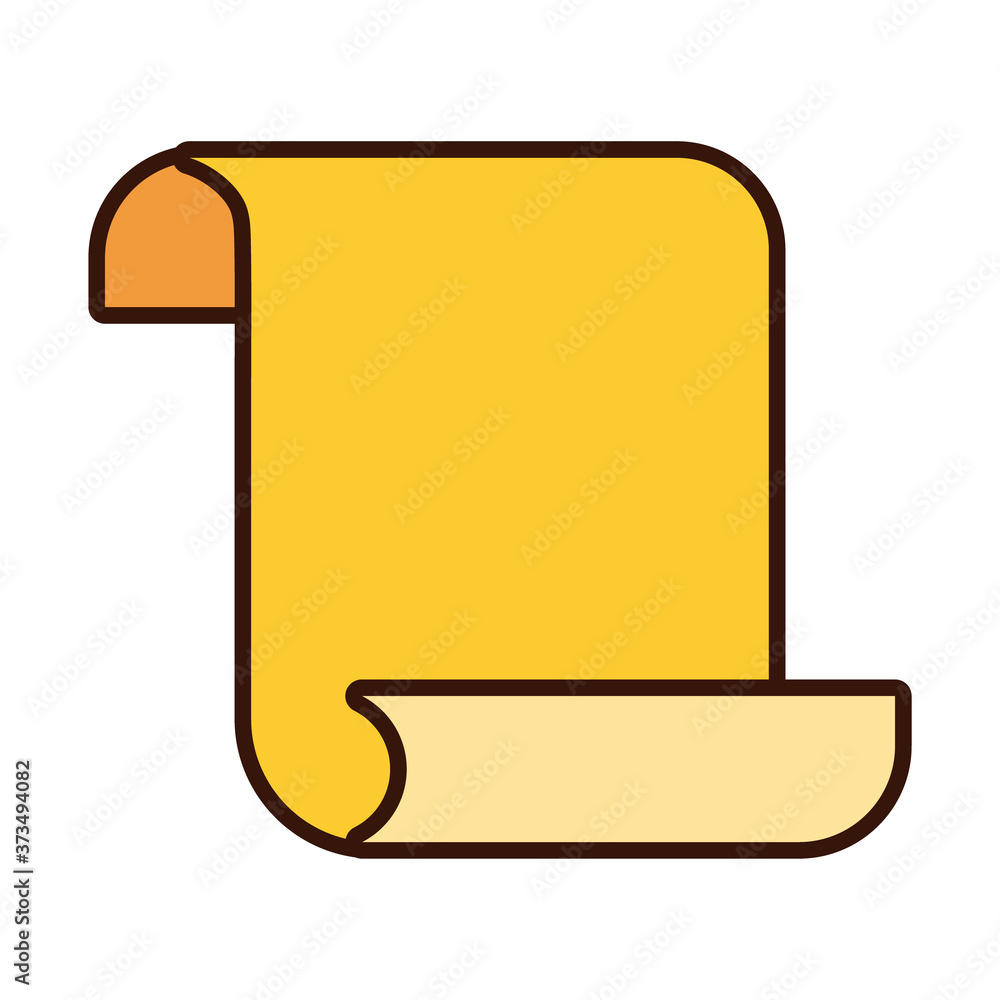 Poster paper sheet document line and fill style icon