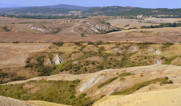 Tonminaralhaltige Landschaft der Crete Senesi 