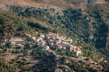 Fototapeta na wymiar Village of Lento in Corsica