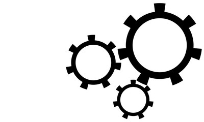 
Settings gears (cogs) flat icon for apps and websites 