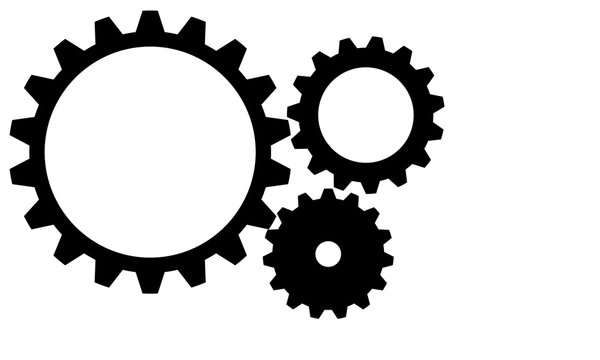 
Settings gears (cogs) flat icon for apps and websites 