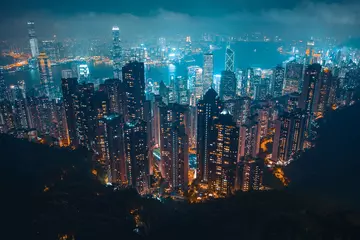 Foto op Plexiglas 香港夜景 © Go Nakahara