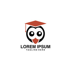 Penguin Smart Logo Vector Illustration Icon