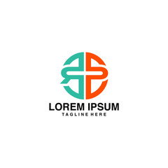 RP Initial Logo Vector Illustration Icon