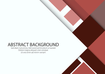 White Background Blank Space with Brown Color Solid Shape Side. Modern Design Graphic Vector.