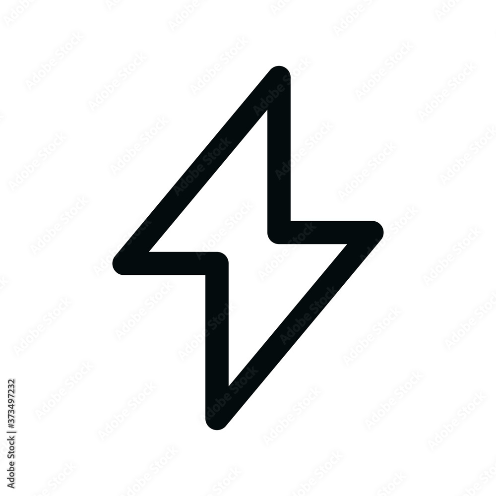 Poster lightning bolt isolated icon, quick order linear icon, fast flash outline vector icon with editable 