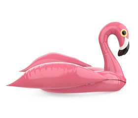 Inflatable Flamingo Pool Float Isolated