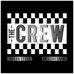 the crew typography design for t-shirt,vector illustration