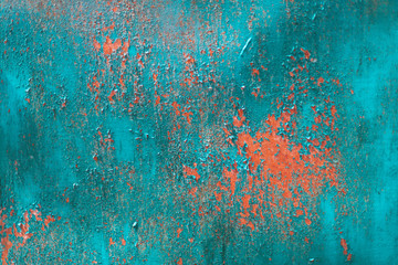 Blue iron metallic grunge rusty background.