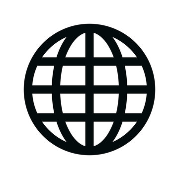 Globe isolated icon, global linear icon, www outline vector icon with editable stroke
