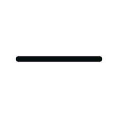 Minus isolated icon, ui minus outline vector icon with editable stroke