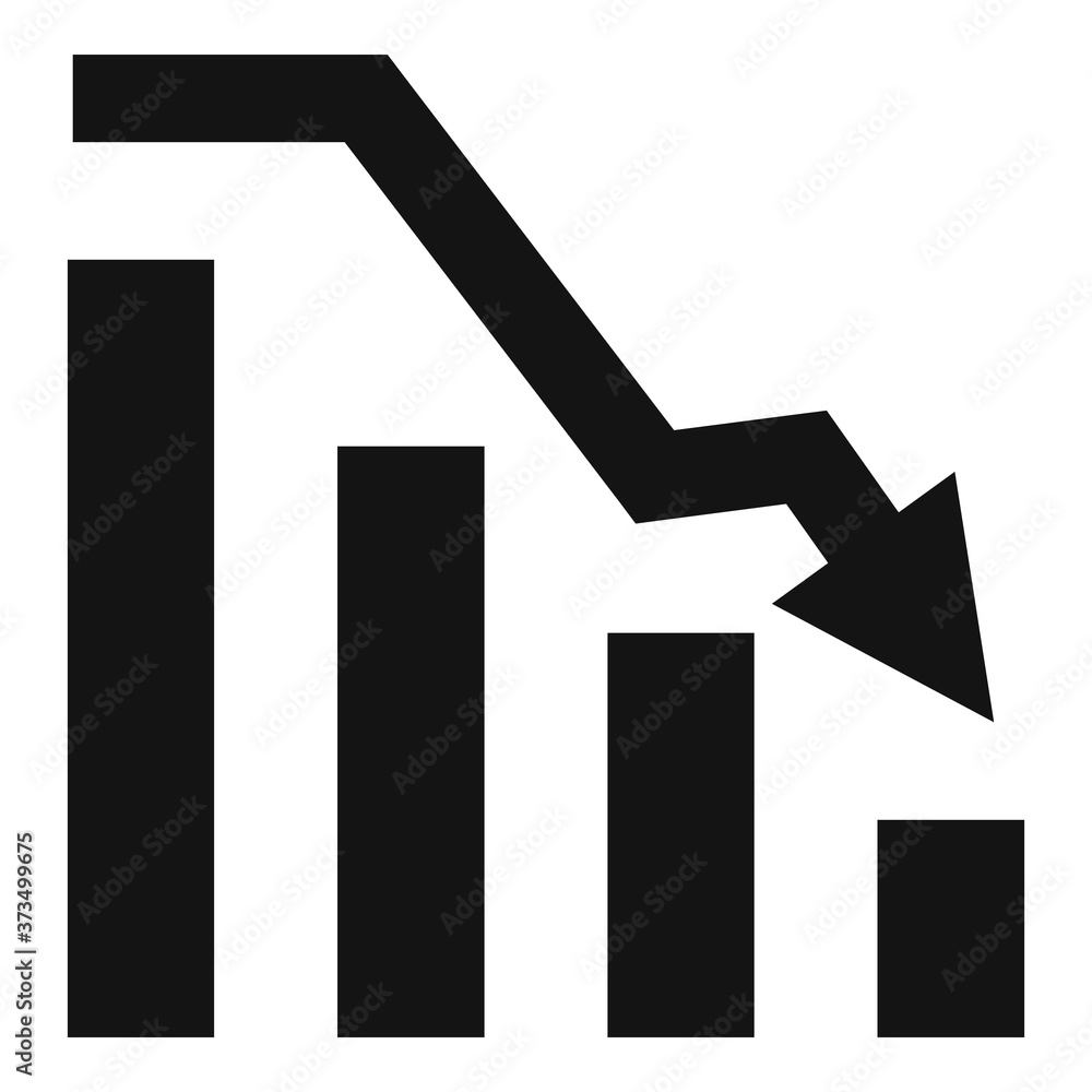 Poster regression price icon. simple illustration of regression price vector icon for web design isolated o