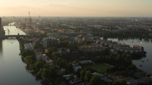 Berlin Germany aerial downtown