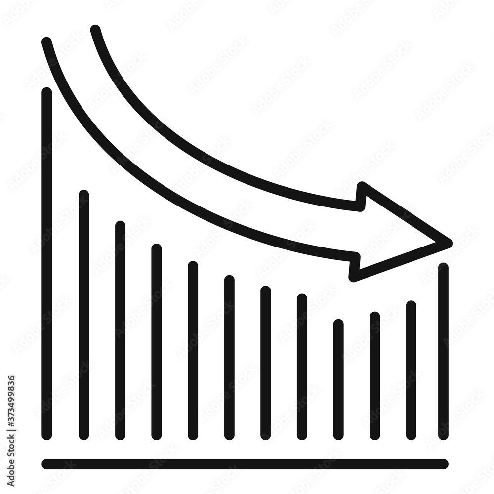Poster regression analysis icon. outline regression analysis vector icon for web design isolated on white b