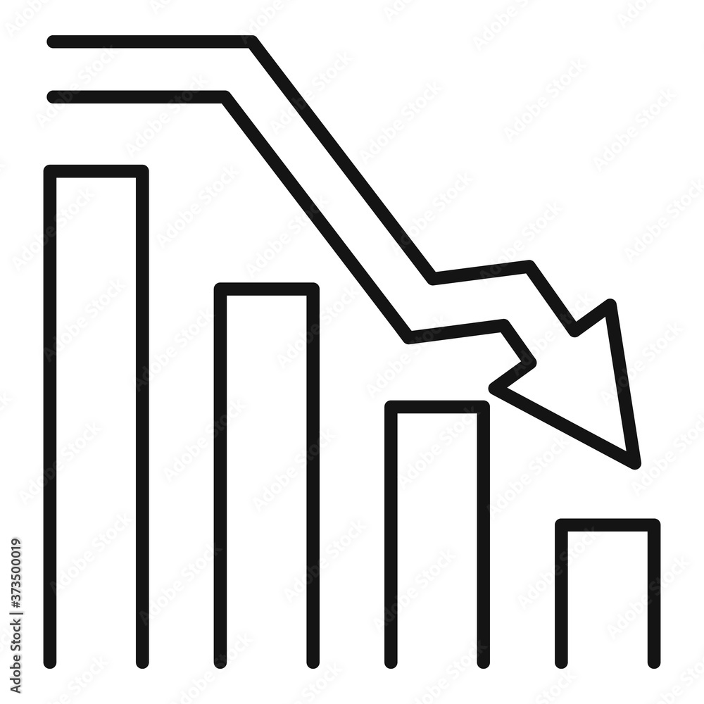 Poster regression price icon. outline regression price vector icon for web design isolated on white backgro