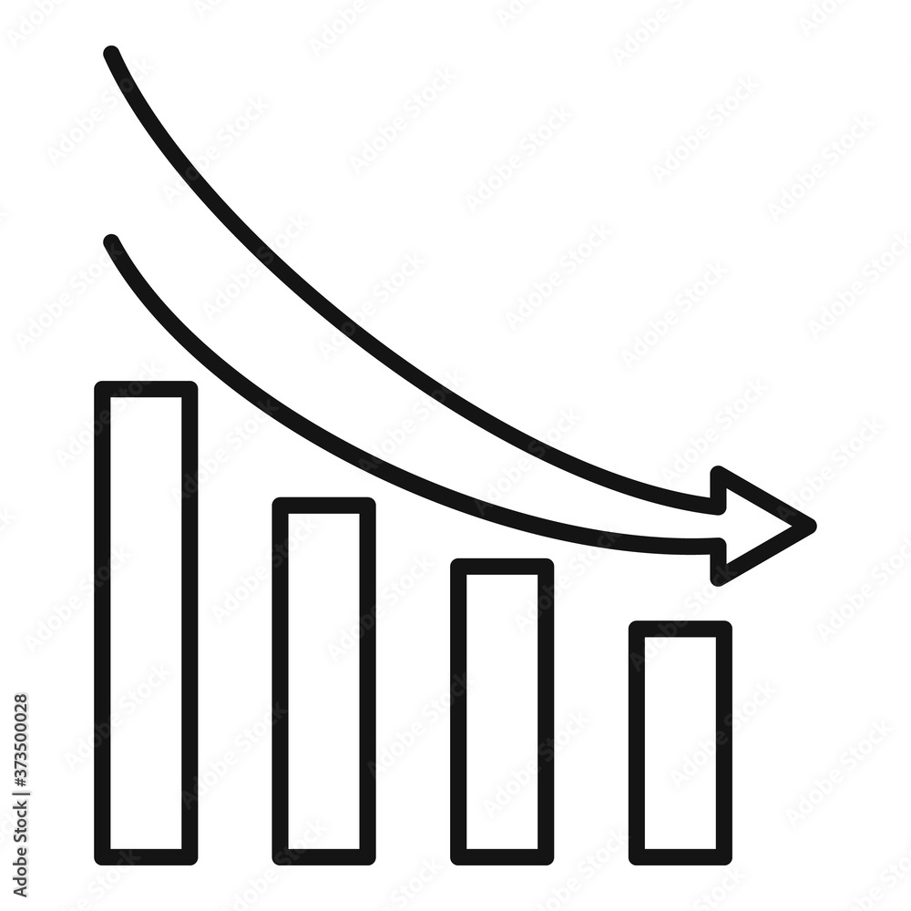 Poster regression bank icon. outline regression bank vector icon for web design isolated on white backgroun
