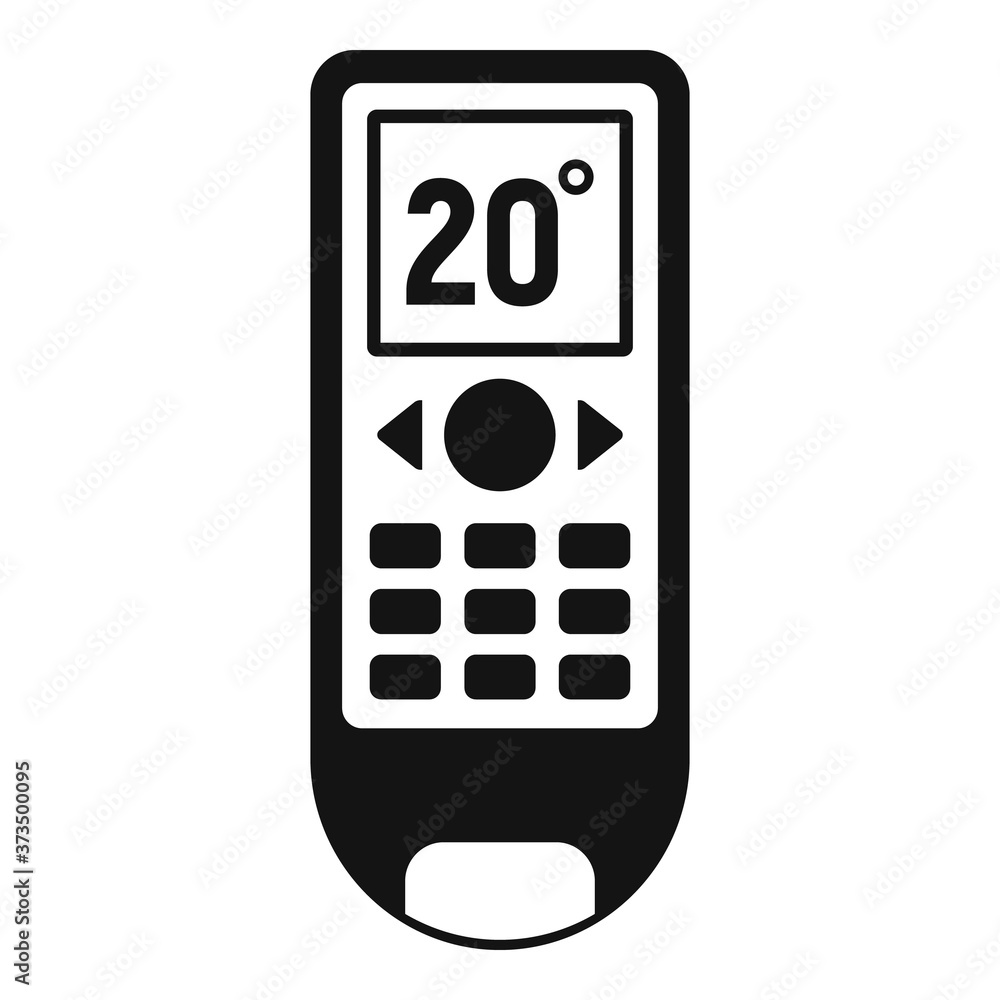 Poster conditioner remote control icon. simple illustration of conditioner remote control vector icon for w