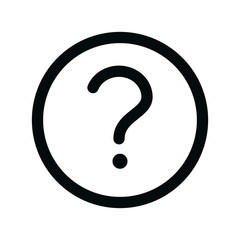 Question mark round isolation icon, help mark circle linear icon, more information outline vector icon with editable stroke