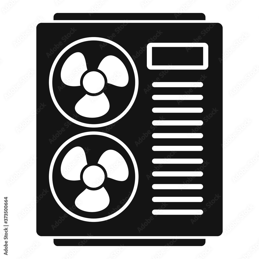 Poster technology air conditioner icon. simple illustration of technology air conditioner vector icon for w