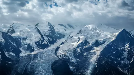 Crédence de cuisine en verre imprimé Mont Blanc Tour du Mont Blanc in the Alps